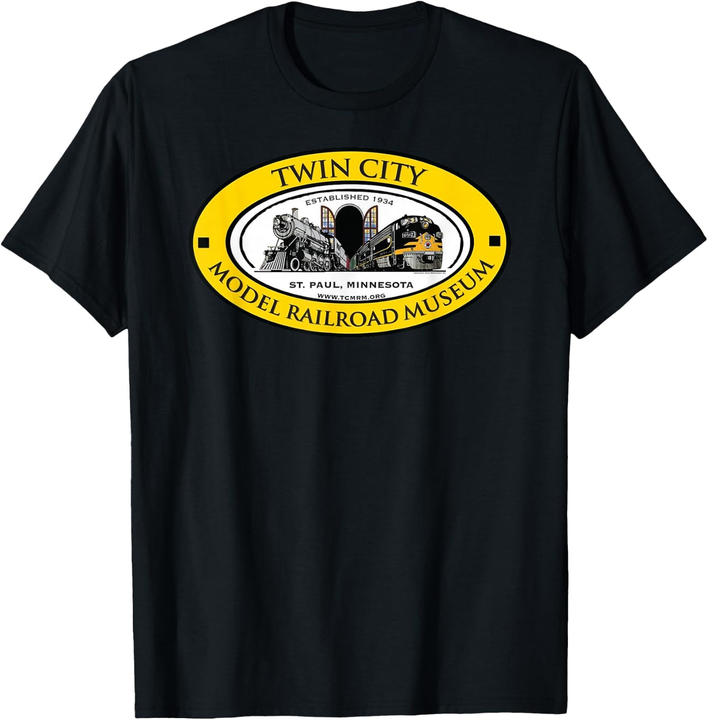 Twin City Model Railroad Museum T-Shirt - T-Shirt | Black