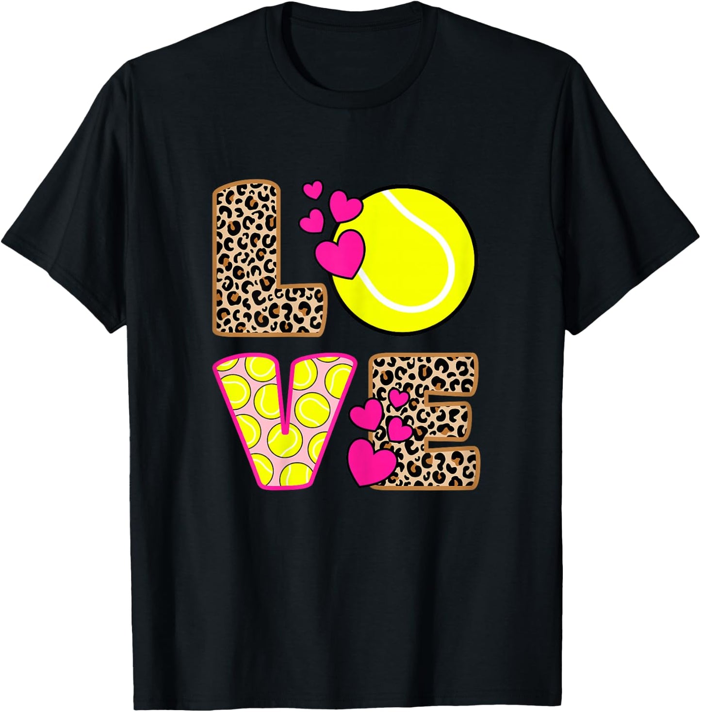 Love Tennis Player Women Girls T-Shirt - T-Shirt | Black