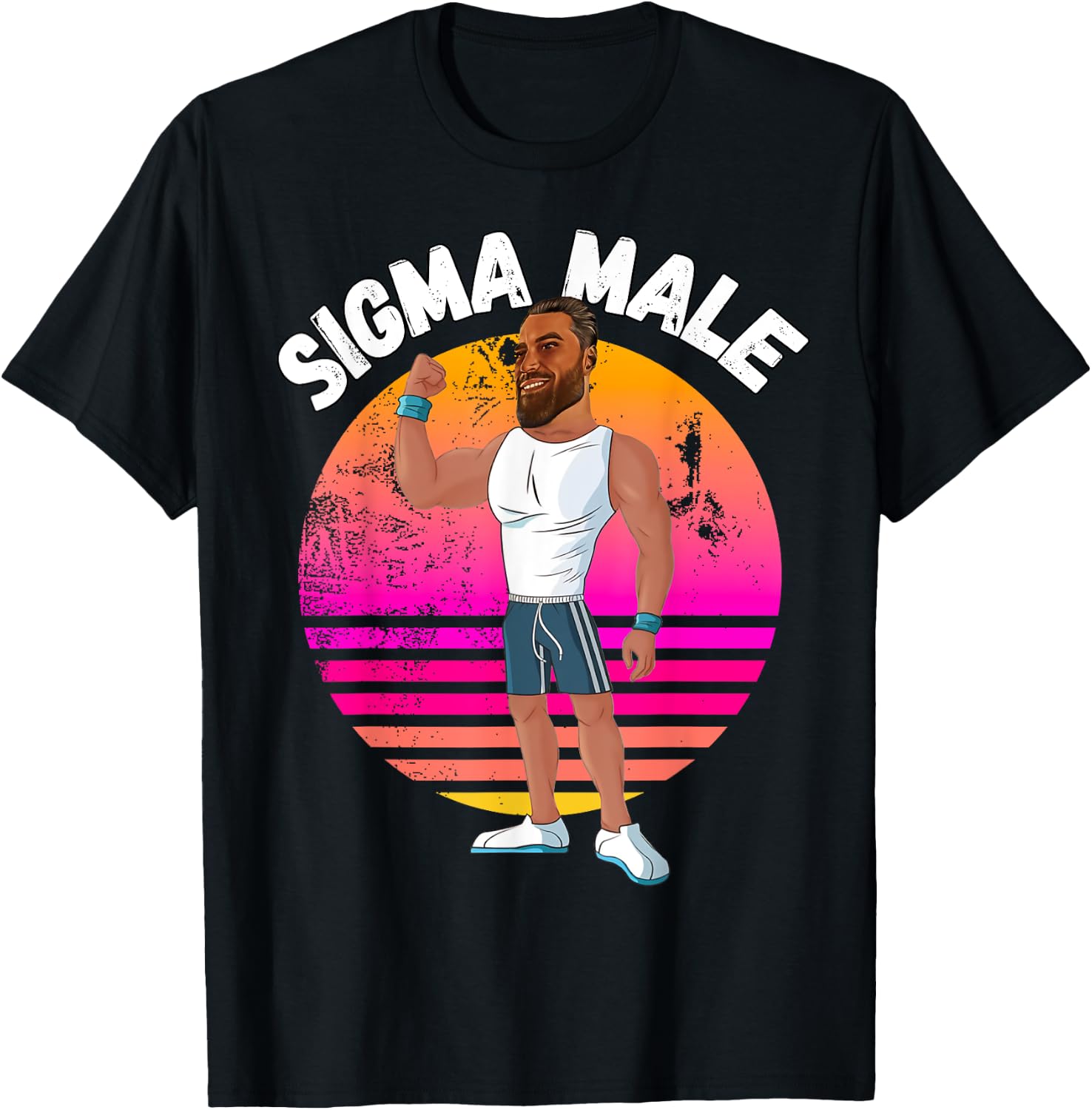 Gigachad Sigma Male Bodybuilder Giga Chad Sigma Grindset T-Shirt - T-Shirt | Black