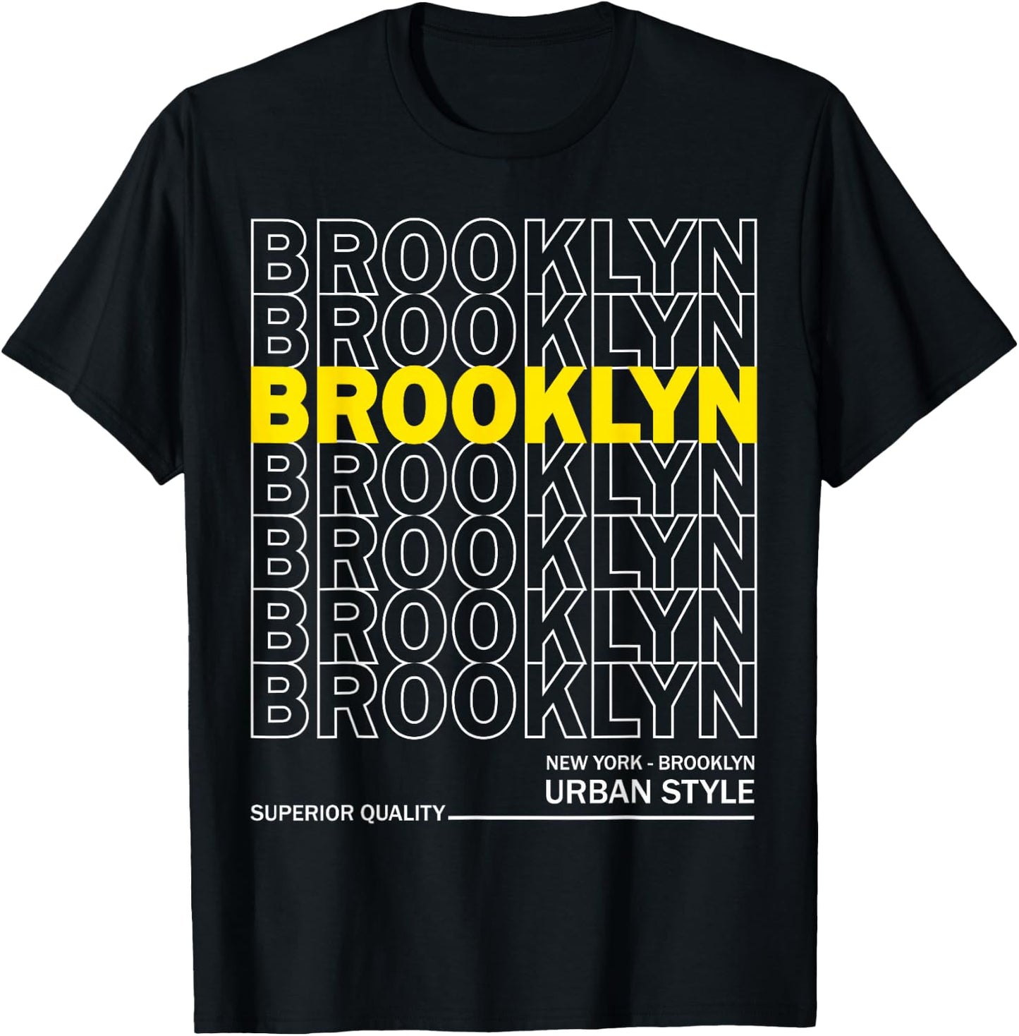 Brooklyn New York Urban Style T-Shirt - T-Shirt | Black