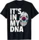 IT'S IN MY DNA South Korea Korean Flag T Shirt Gift Souvenir T-Shirt - T-Shirt | Black