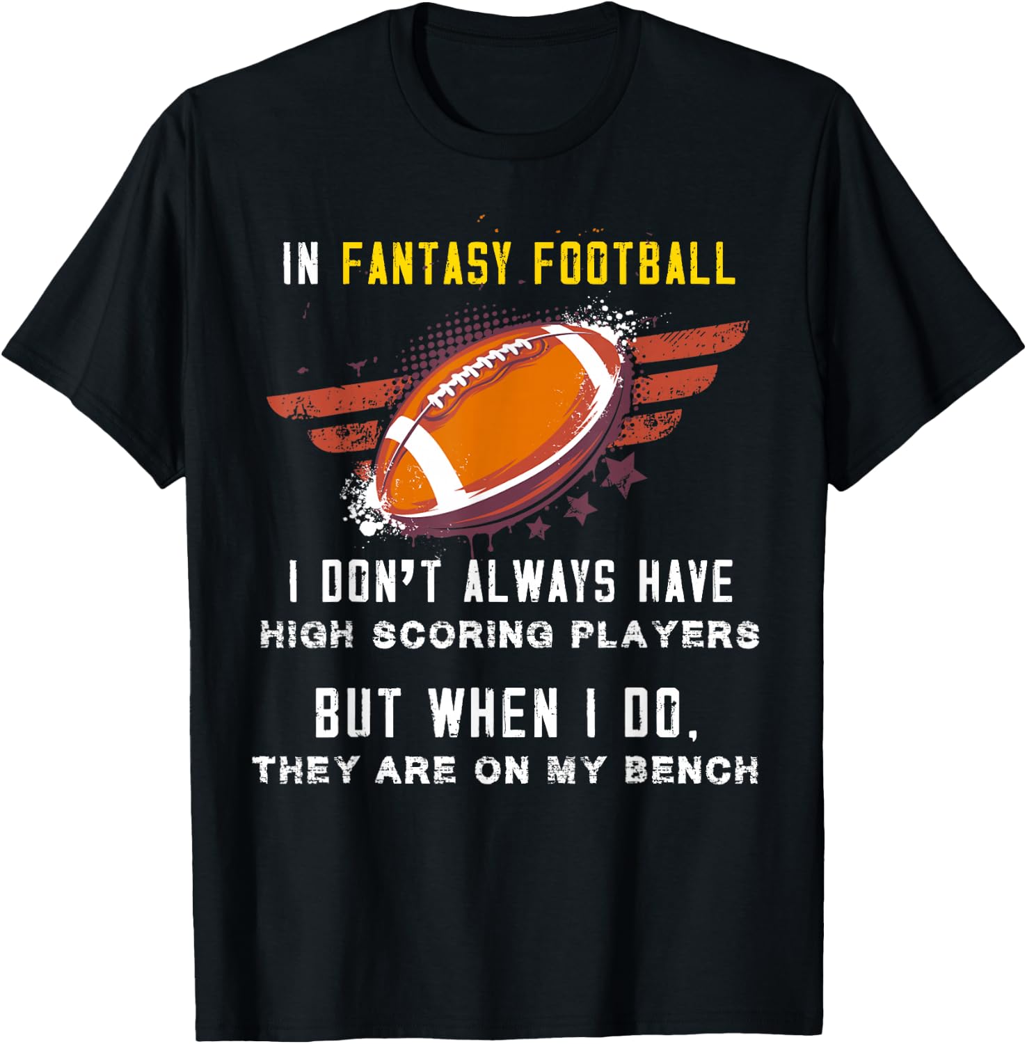 Fantasy football funny shirt - fantasy football losers gift T-Shirt - T-Shirt | Black