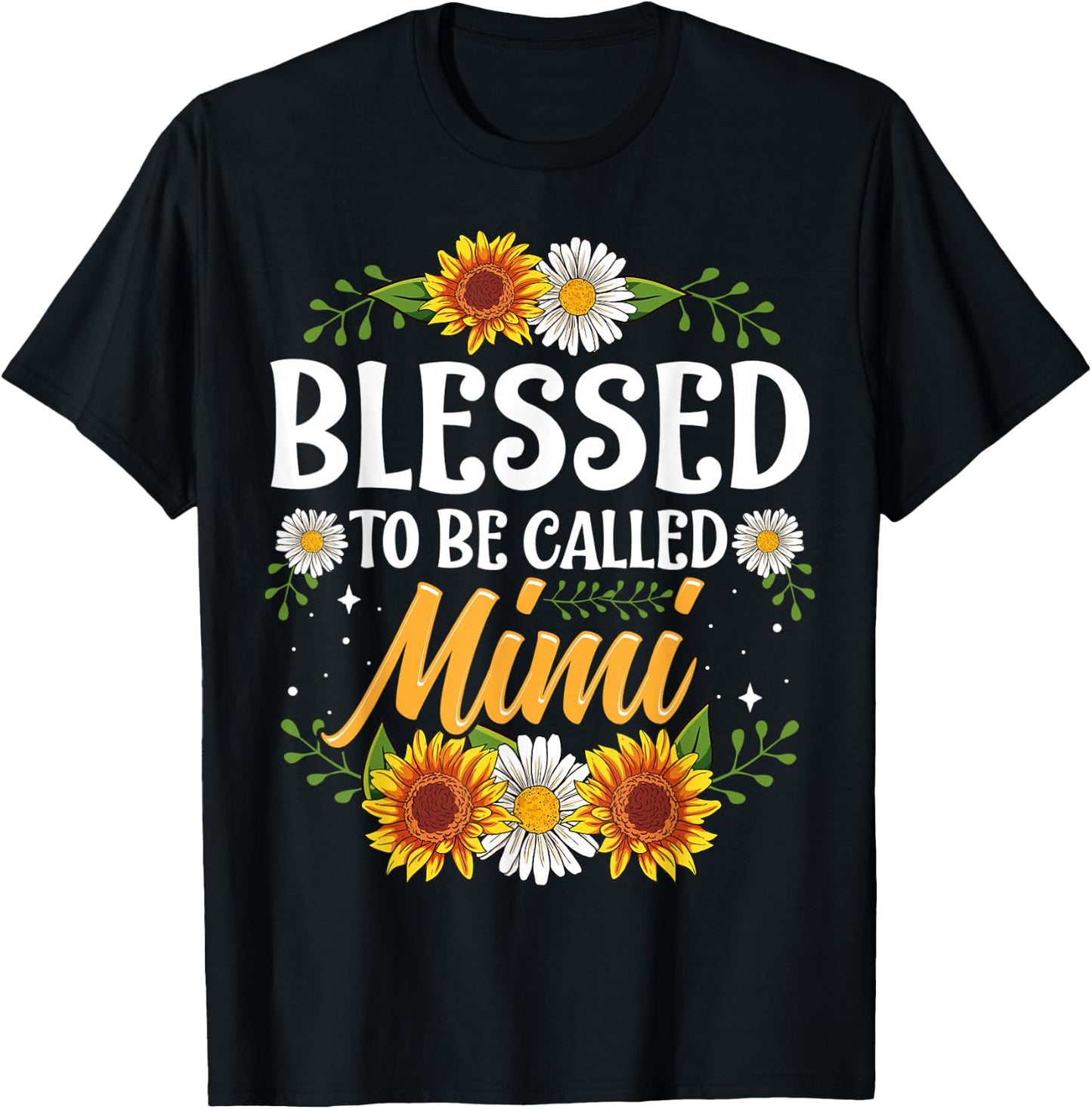 Blessed To Be Called Mimi Shirt Mothers Day T-Shirt - T-Shirt | Black