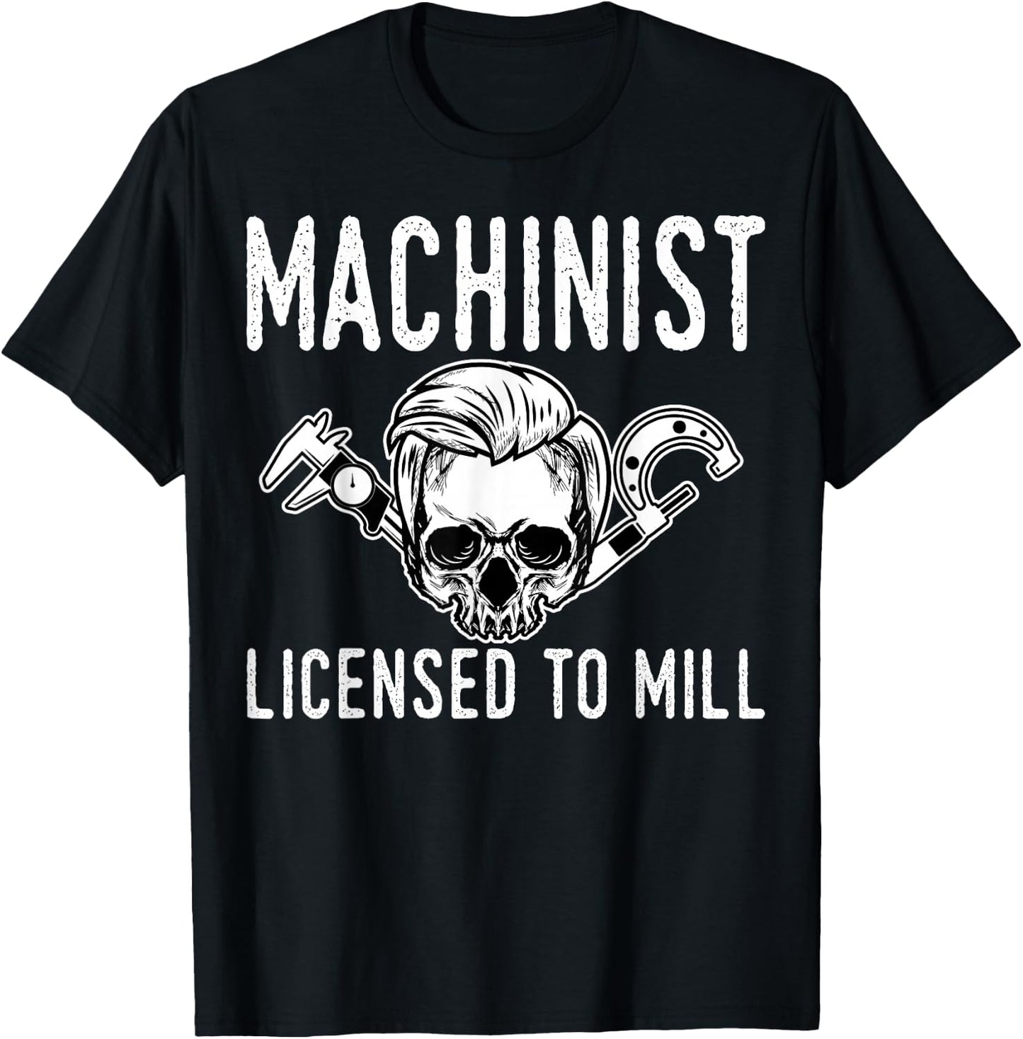 Machinist Machine Tools Operator Profession Machinery Job T-Shirt - T-Shirt | Black