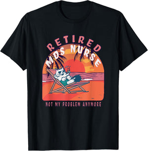 Retired Mds Nurse Funny Vintage Retirement T-Shirt - T-Shirt | Black