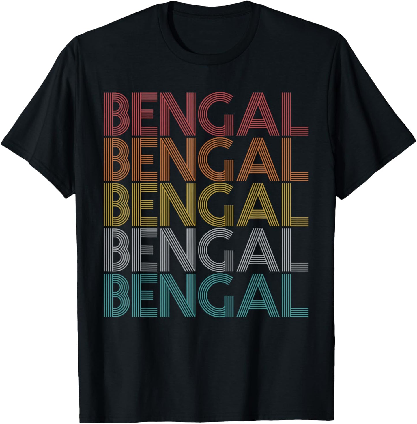 Retro Vintage Bengal T-Shirt - T-Shirt | Black
