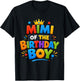 Mimi of The Birthday Boy Cute Family Birthday Party T-Shirt - T-Shirt | Black
