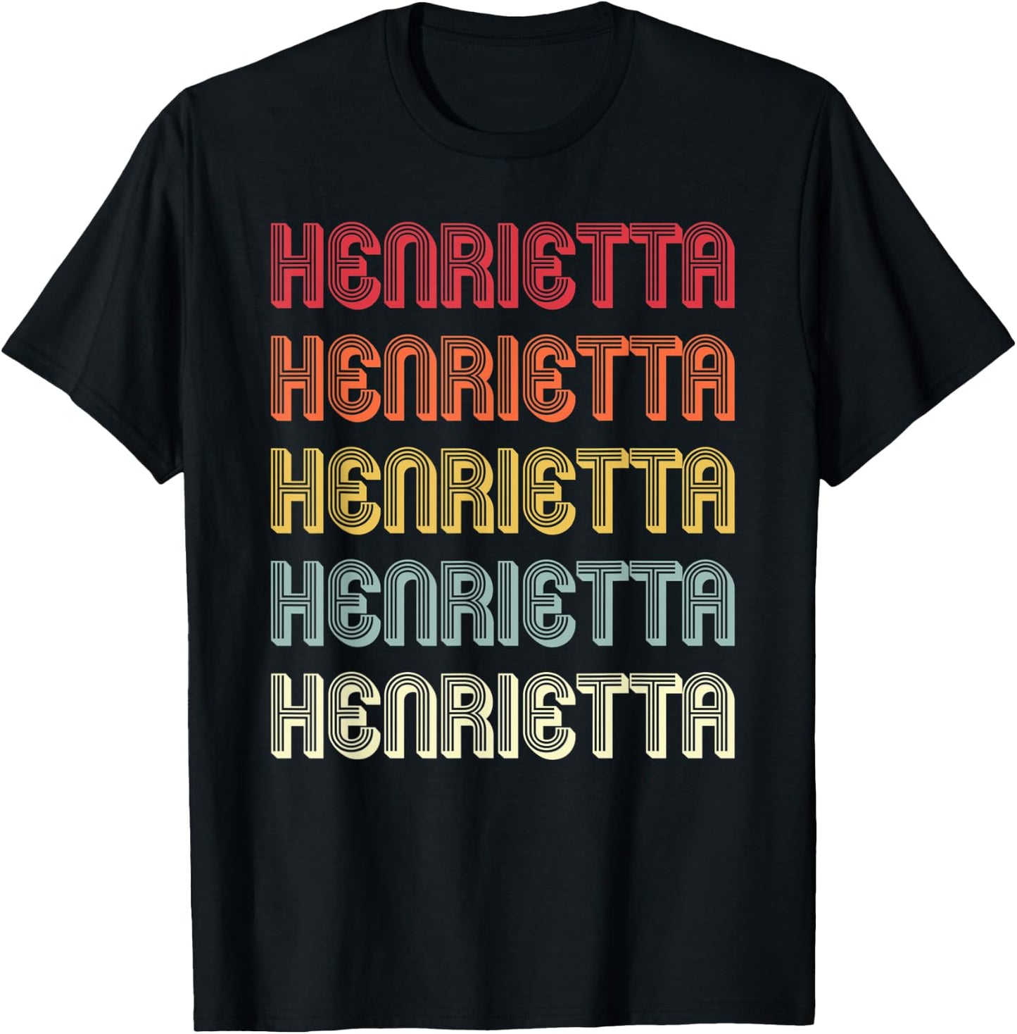 HENRIETTA Gift Name Personalized Retro Vintage 90s Birthday T-Shirt - T-Shirt | Black