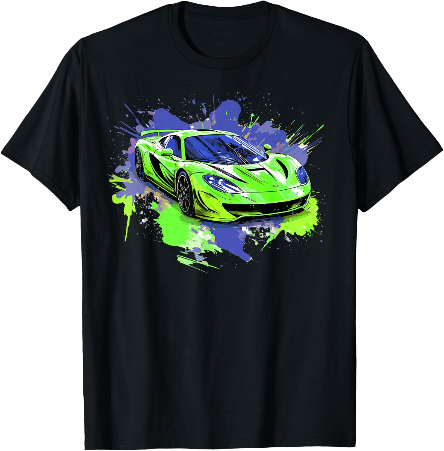 Exotic Concept Supercar Sports Car Luxury Hypercar Graphic T-Shirt - T-Shirt | Black