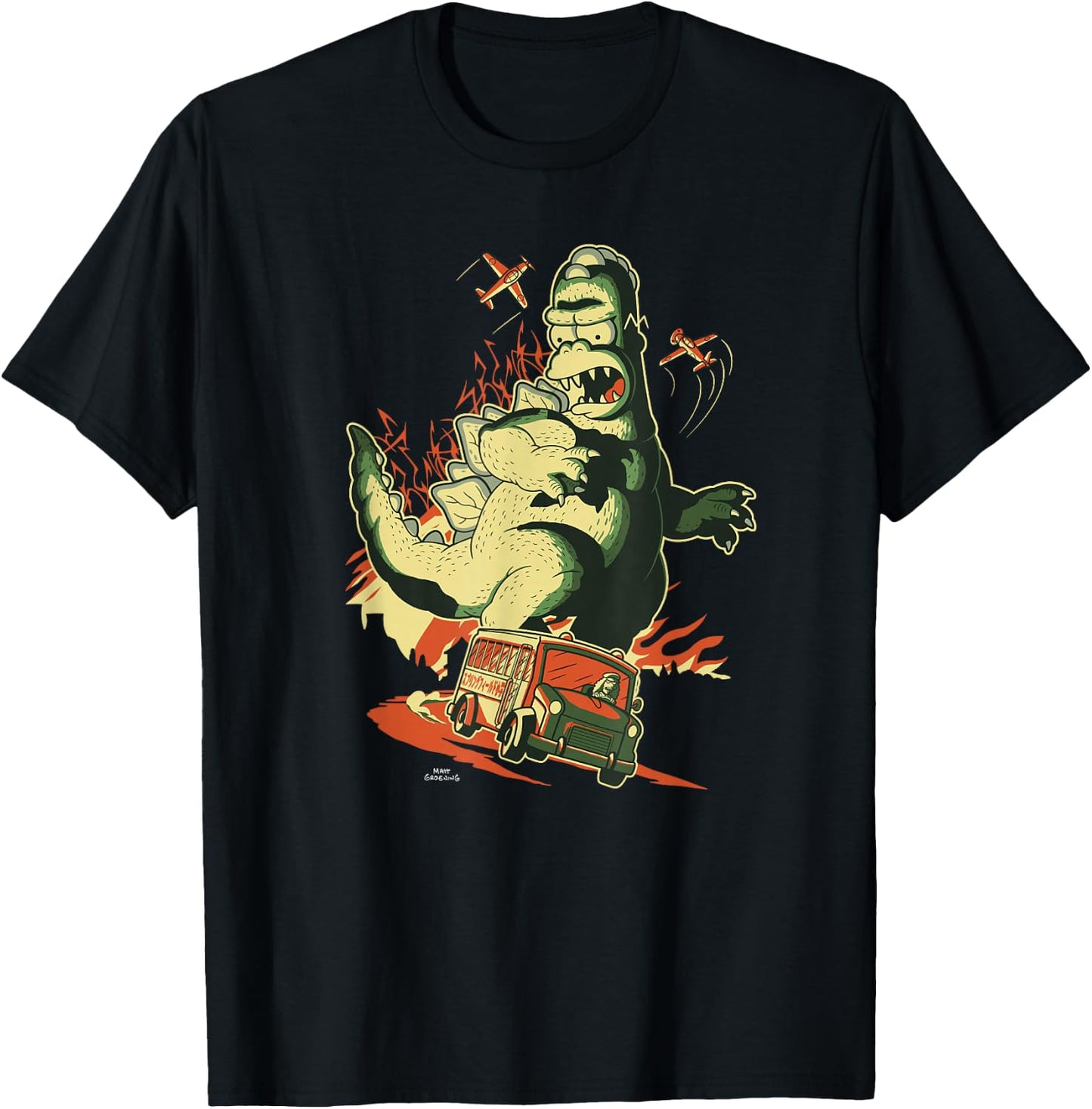 The Simpsons: Treehouse of Horror Halloween Angry Homerzilla T-Shirt - T-Shirt | Black