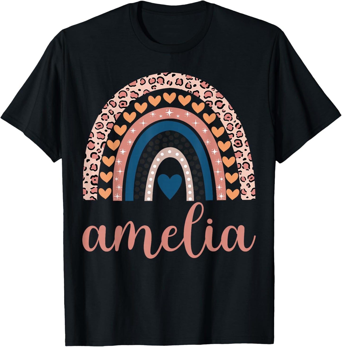 Amelia Amelia Name Birthday Shirt Gift T-Shirt - T-Shirt | Black