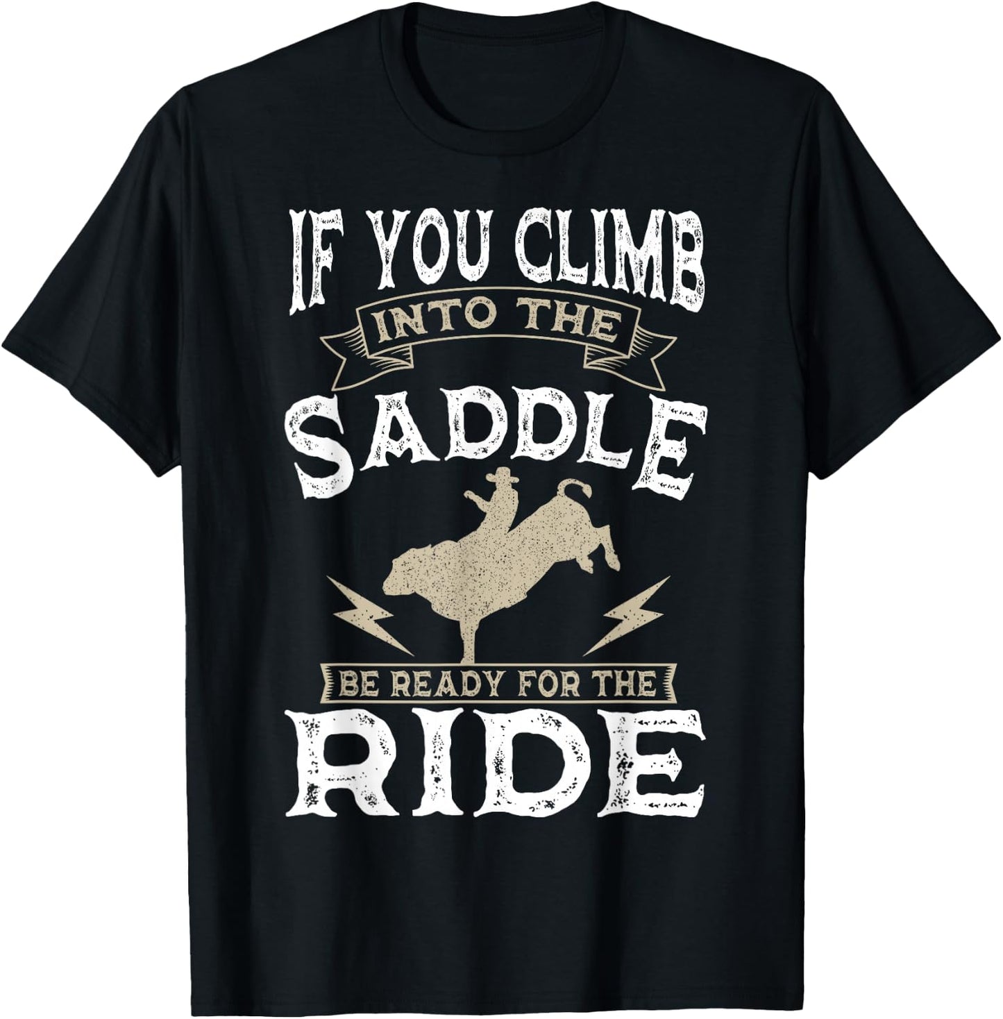 Bull Riding Rodeo Sport Cowboy Bull Rider T-Shirt - T-Shirt | Black