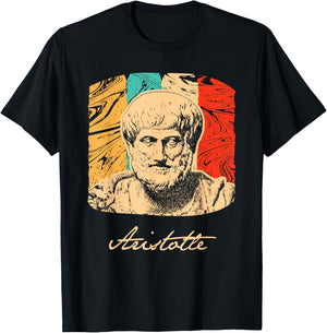 Aristotle Greek Philosopher Retro T shirt T-Shirt - T-Shirt | Black