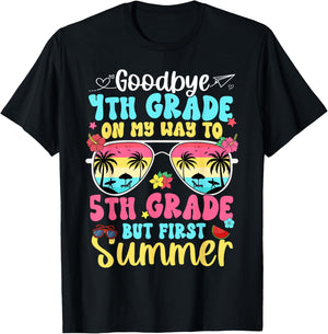 Good Bye 4th Grade On My Way to 5th Grade Boy Girl Student T-Shirt - T-Shirt | Black