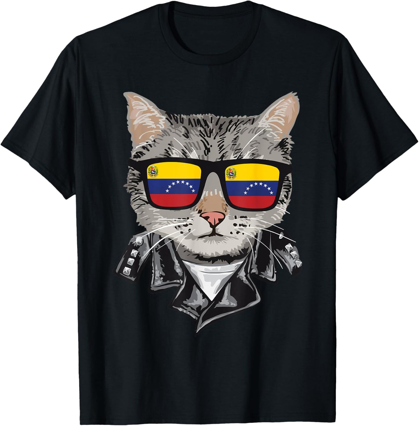 Cat Venezuela Flag Sunglasses - Cool Venezuelan Cat Women T-Shirt - T-Shirt | Black