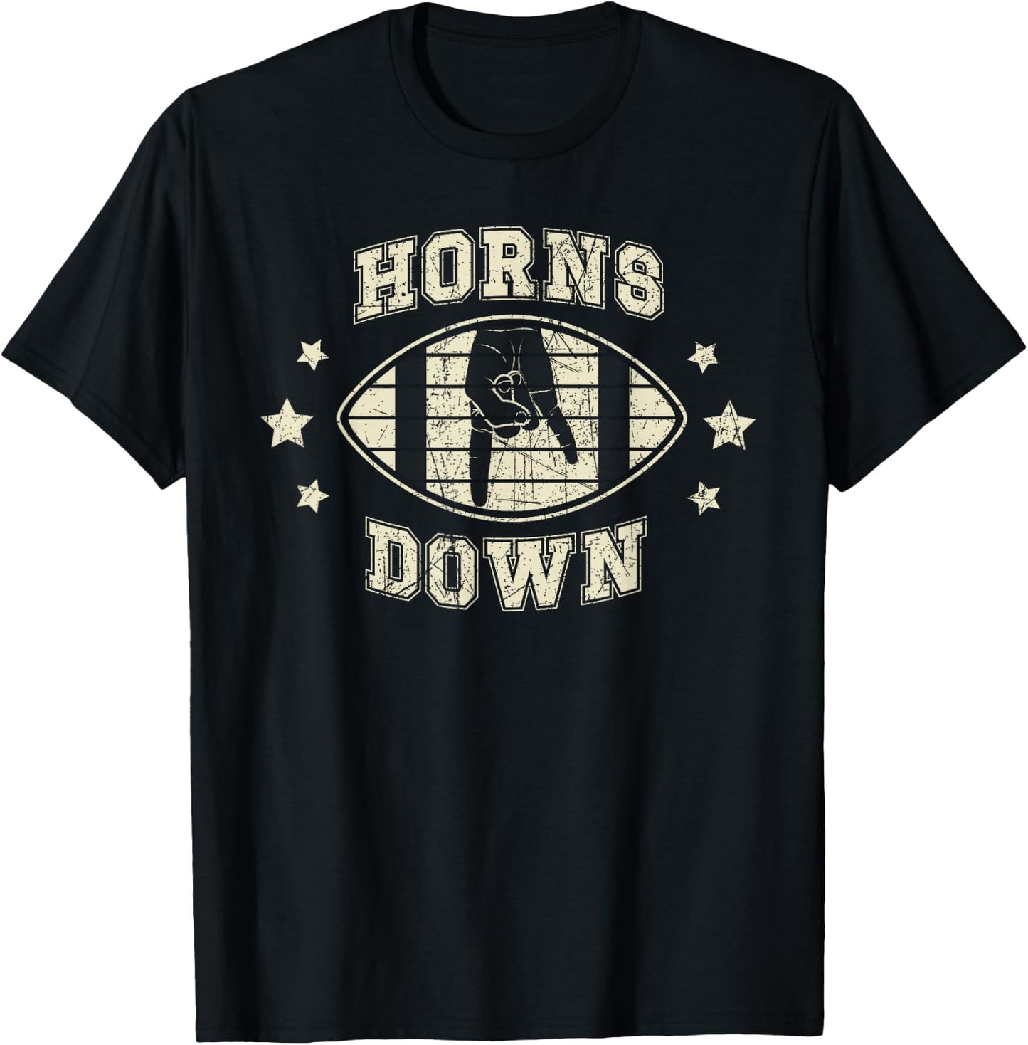 Horns Down Beat Texas Funny Tuck Fexas T-Shirt - T-Shirt | Black