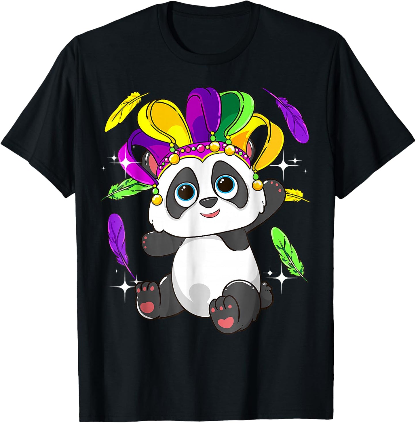 Mardi Gras Panda Lover New Orleans Louisiana Anima T-Shirt - T-Shirt | Black