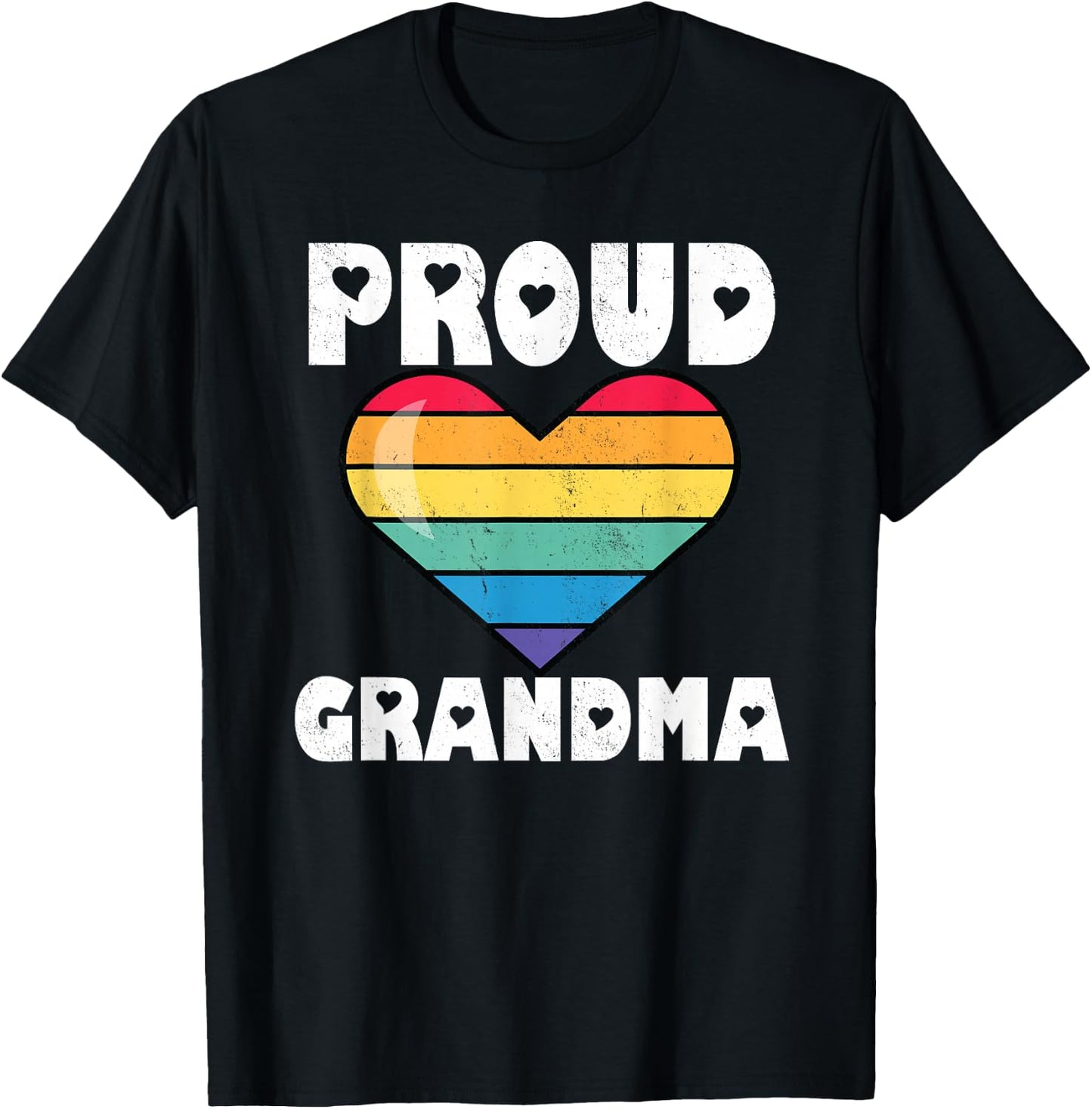 LGBTQ Proud Grandma Gay Pride LGBT Rainbow Mother's Day T-Shirt - T-Shirt | Black