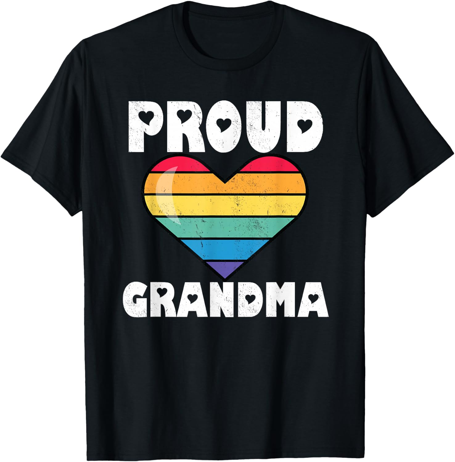LGBTQ Proud Grandma Gay Pride LGBT Rainbow Mother's Day T-Shirt - T-Shirt | Black