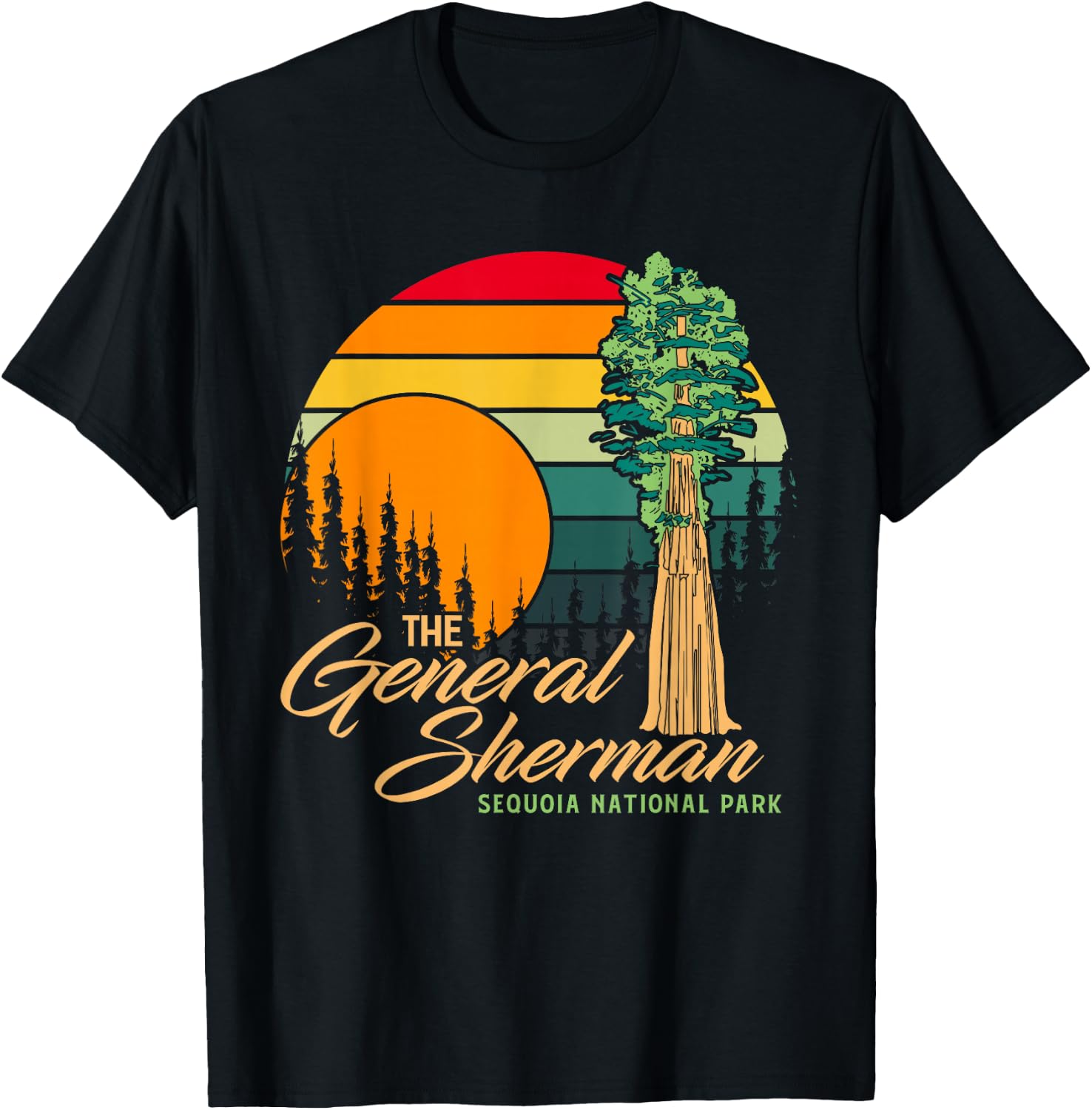 General Sherman Sequoia National Park Shirt Souvenir T-Shirt - T-Shirt | Black