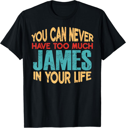 Funny James Personalized First Name Joke Item T-Shirt - T-Shirt | Black