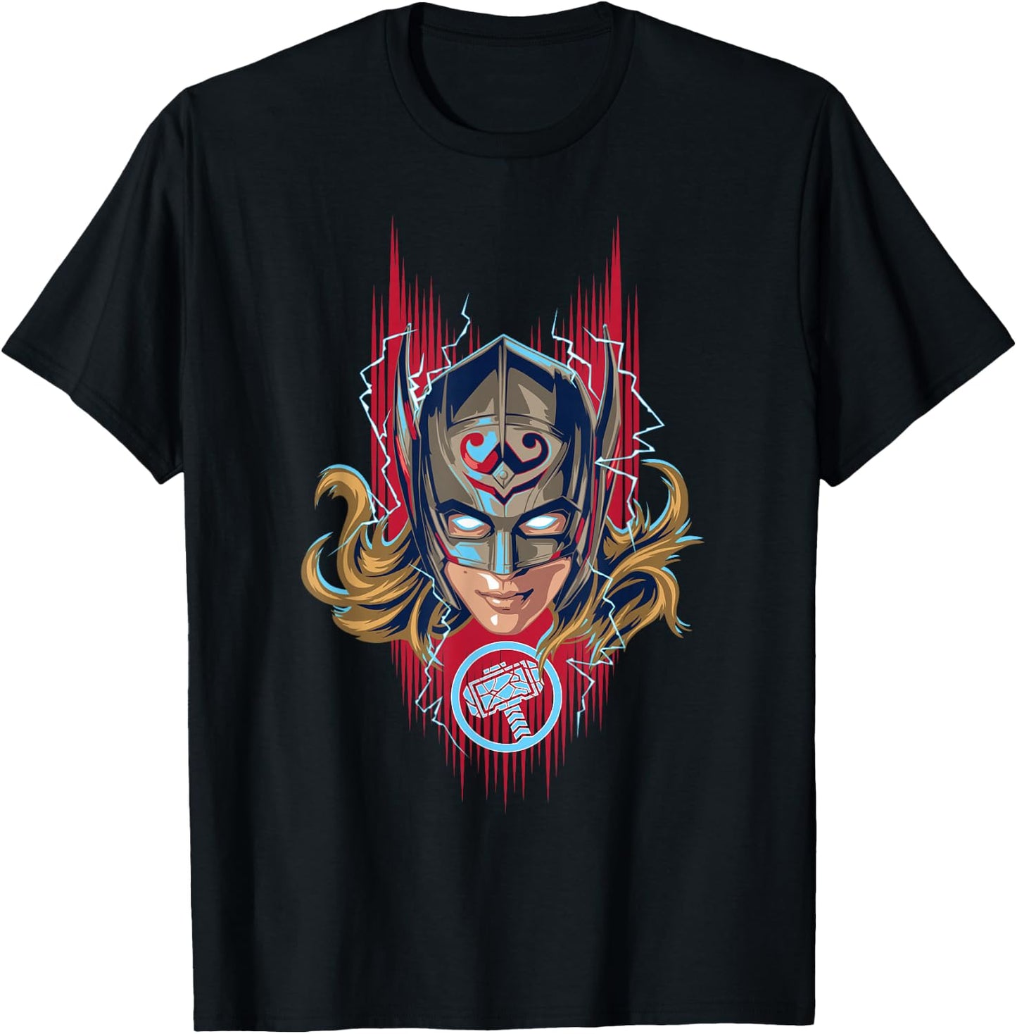 Marvel Thor: Love and Thunder Jane Foster Mjölnir Poster T-Shirt - T-Shirt | Black