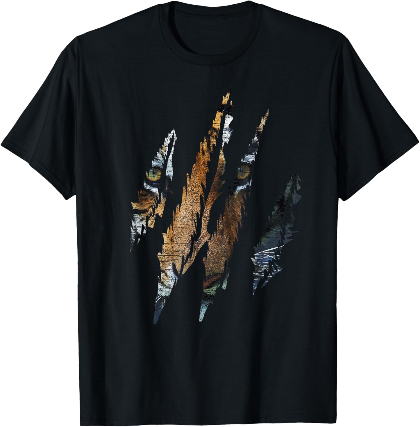 Tiger Shirt Claw Animal Cat Men Women Kids T-Shirt - T-Shirt | Black