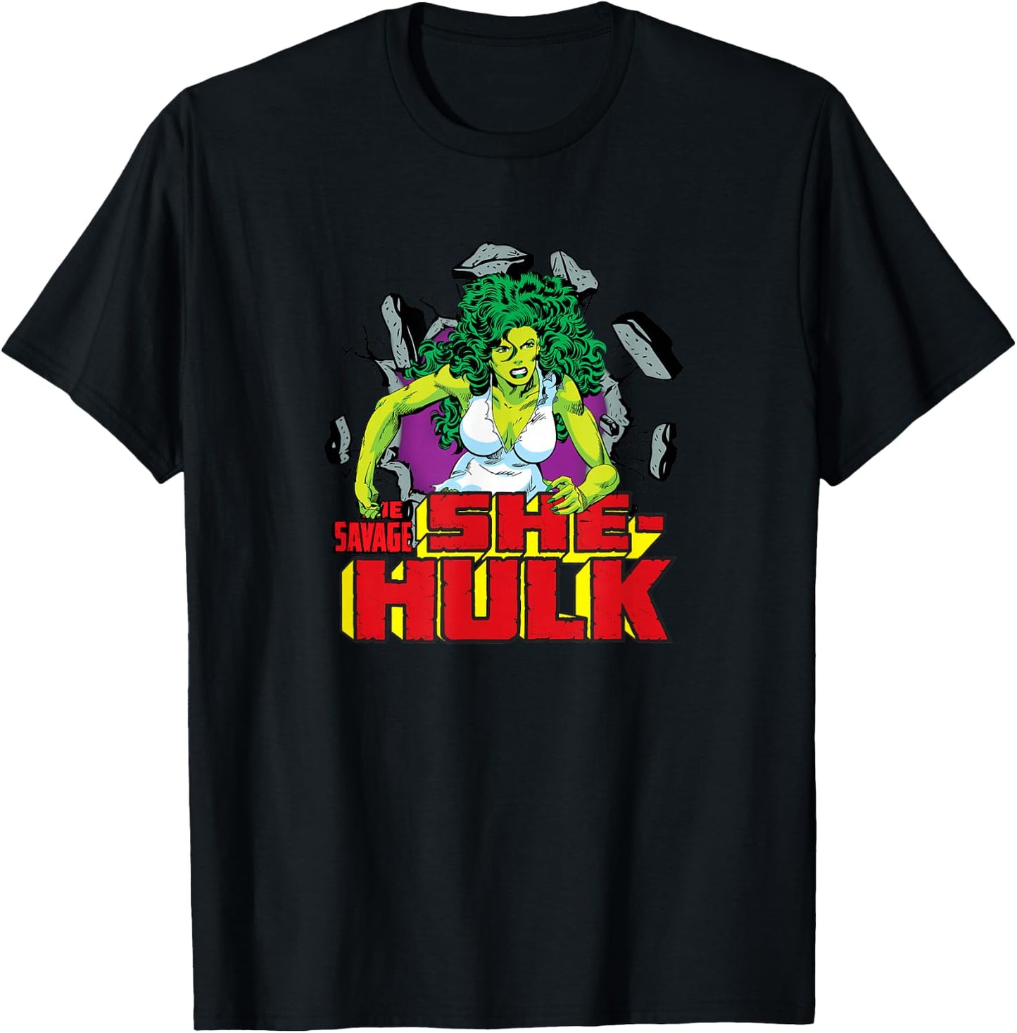 Marvel The Savage She-Hulk Retro Comic T-Shirt - T-Shirt | Black