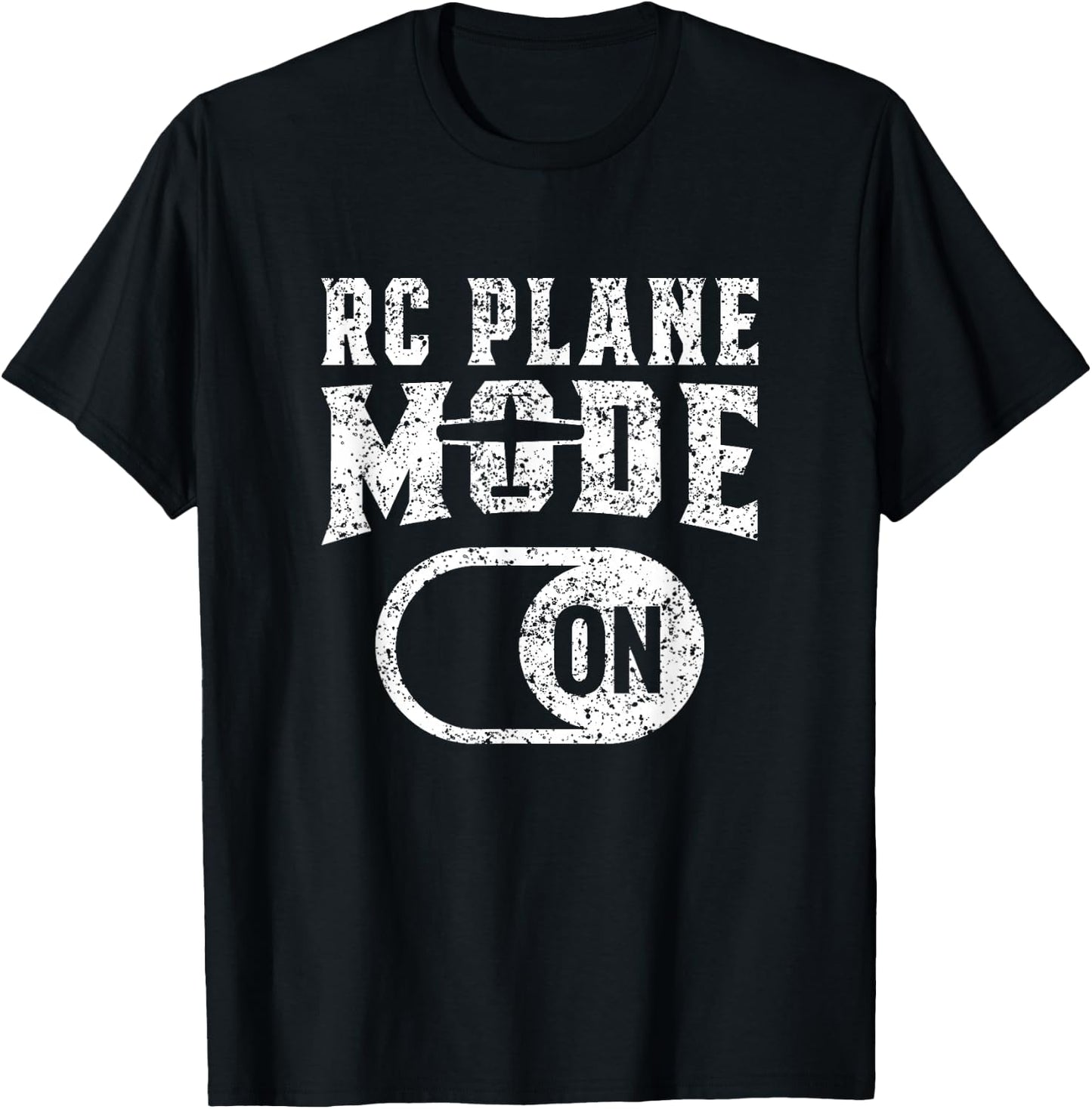 Rc Plane Mode On Radio Control Remote Controlled Pilot T-Shirt - T-Shirt | Black
