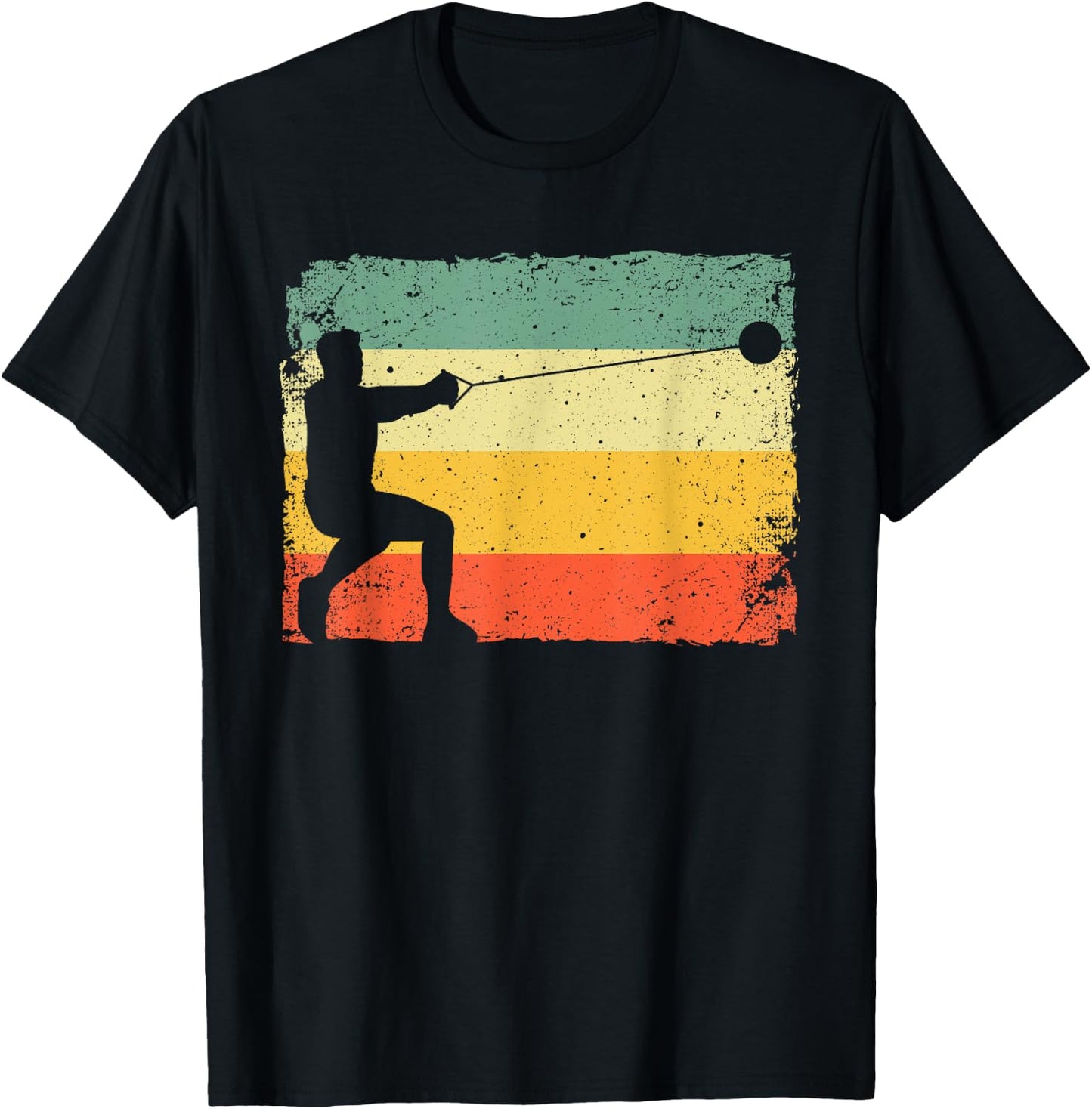 Funny Hammer Track And Field Design Men Women Hammer Thrower T-Shirt - T-Shirt | Black