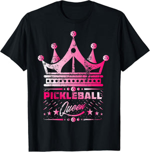 Pickleball Queen Pickleball Player Paddleball T-Shirt - T-Shirt | Black