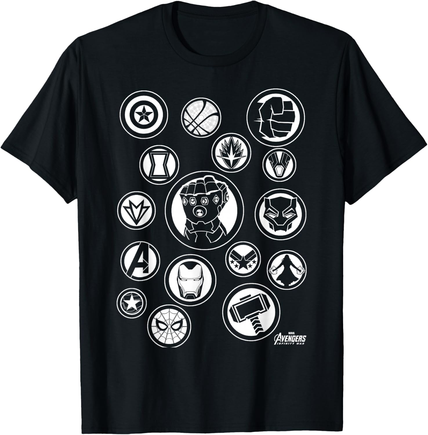 Marvel Avengers Infinity War Tonal Hero Icon Graphic T-Shirt - T-Shirt | Black
