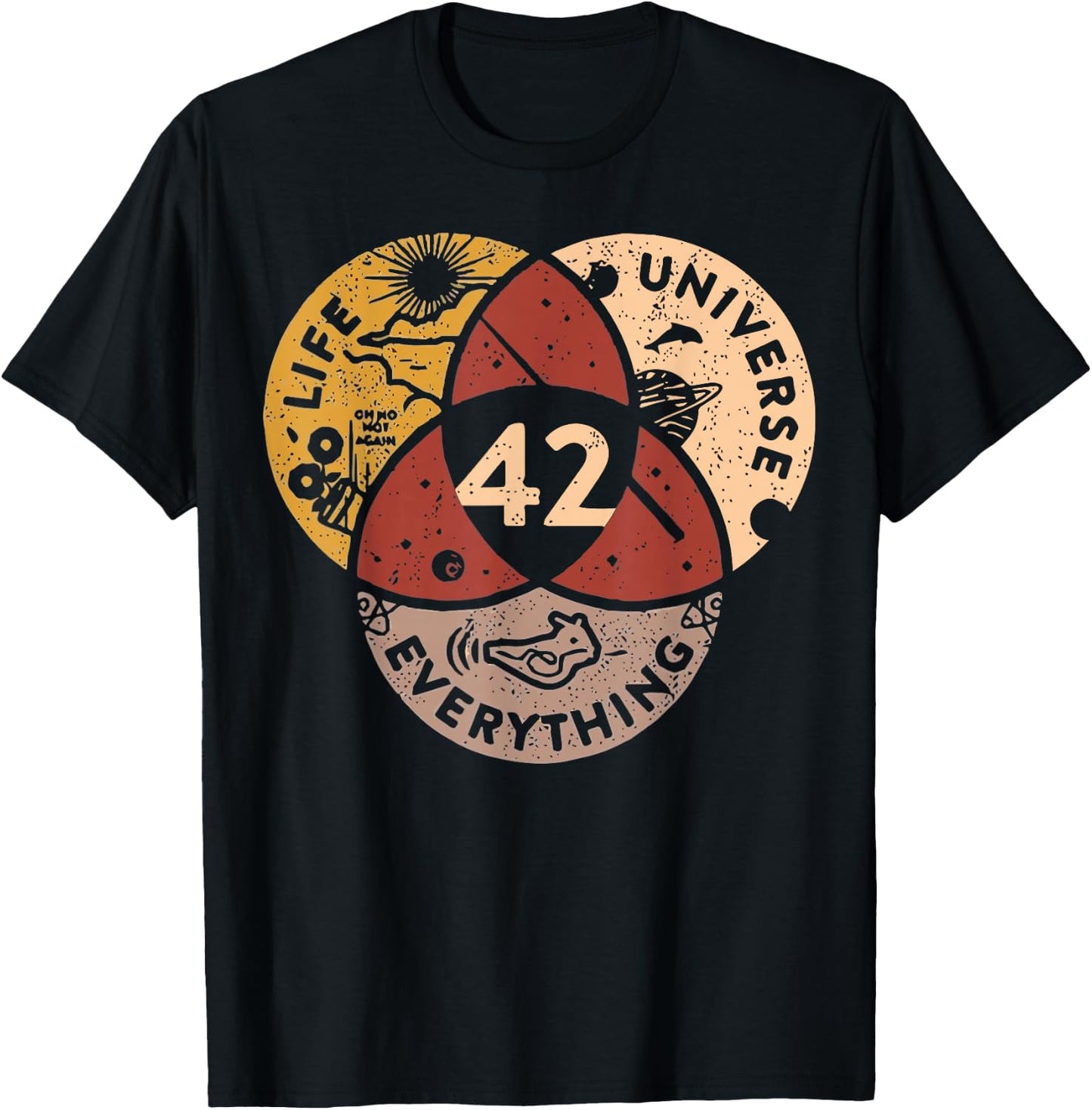 Life Universe Everything 42 Answer to Life T-Shirt - T-Shirt | Black