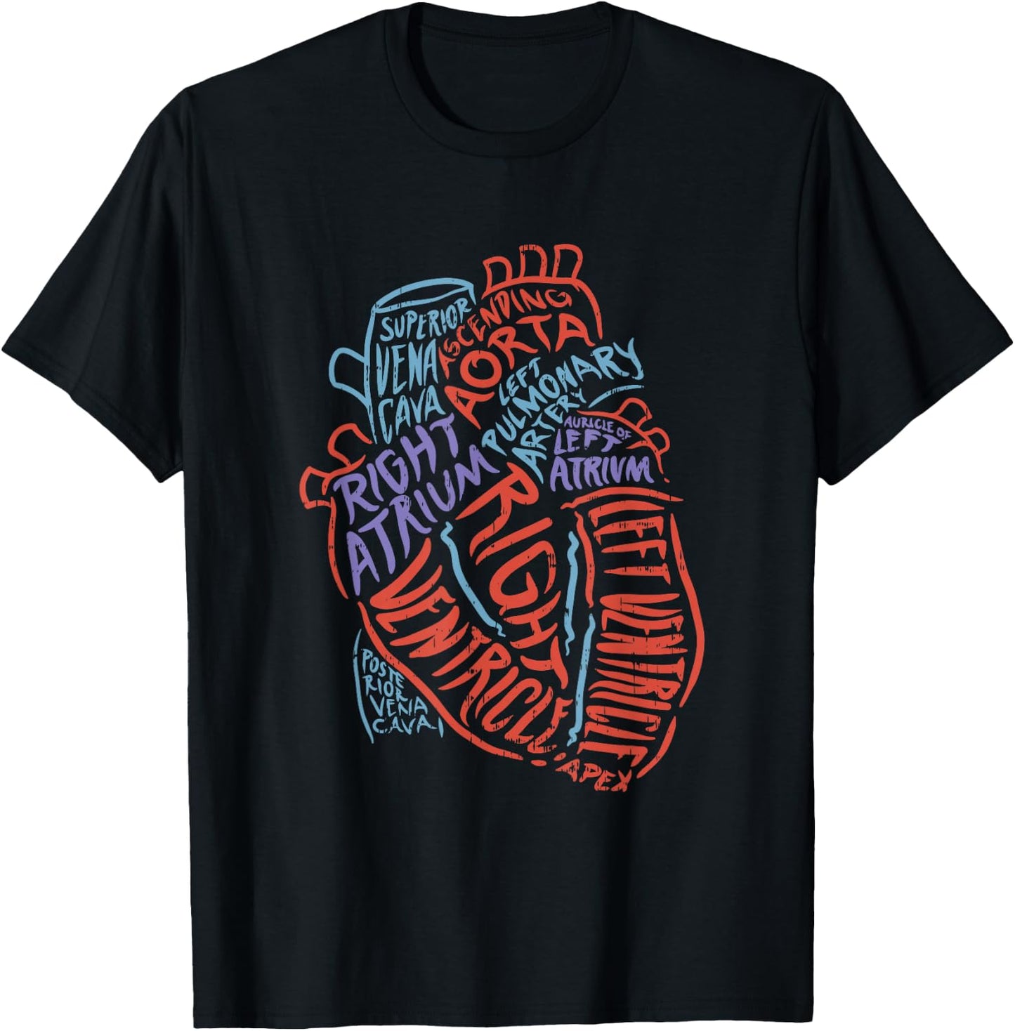 FRESAN - Biologie Mediziner Aorta Kardiologie Anatomy Heart for Doctors, Nurses and Medical Professionals, , Black, Small, Short Sleeve, Classic Fit T-Shirt - T-Shirt | Black