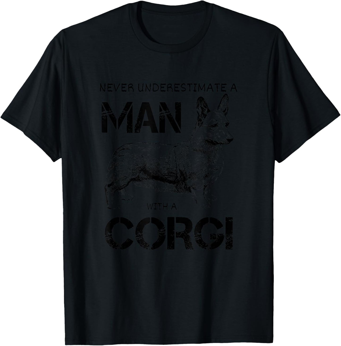 Corgi Dad T-Shirt - T-Shirt | Black