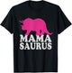 MAMASAURUS T Shirt, Cute Triceratops Dinosaur Mom T-Shirt - T-Shirt | Black