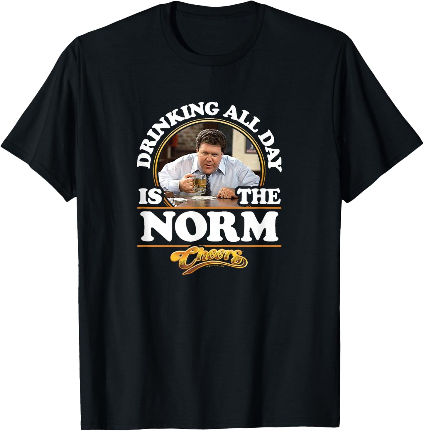 Cheers - Drinking All Day is The Norm T-Shirt - T-Shirt | Black
