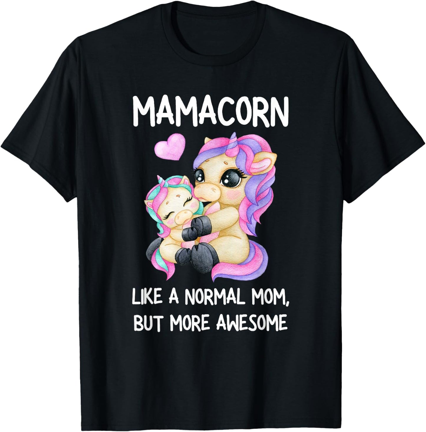 Funny Mamacorn Unicorn Costume Mom Mother's Day T-Shirt - T-Shirt | Black