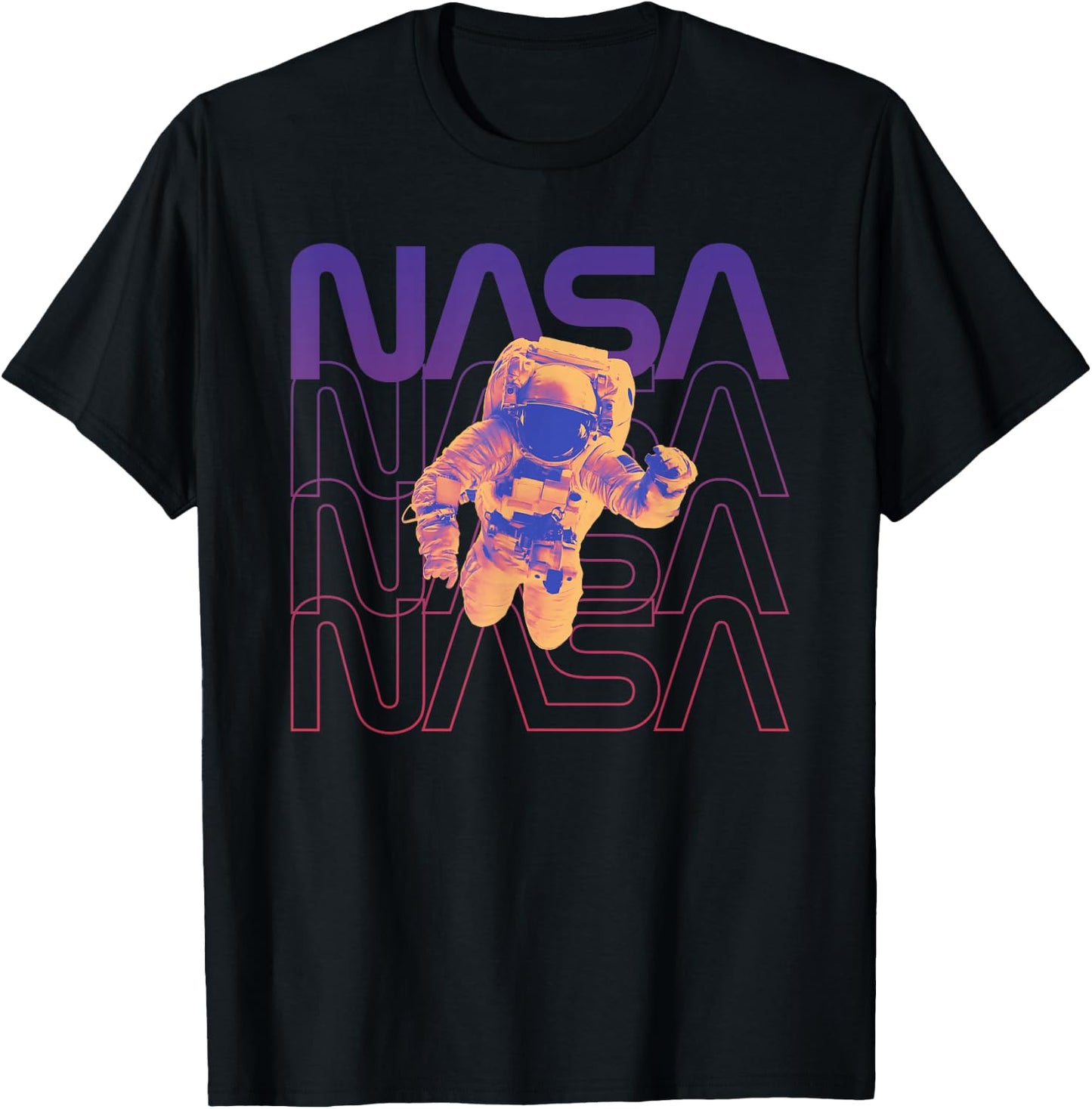Floating in Space NASA Occupy Mars Astronaut in Space T-Shirt - T-Shirt | Black