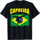 Capoeira Brazilian Flag Brazil Bride Martial Art Dance T-Shirt - T-Shirt | Black