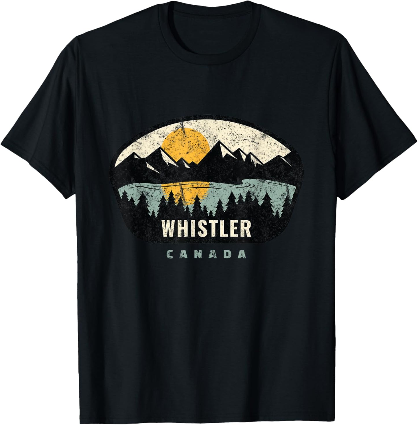 Whistler Canada, BC Canada Vacation Souvenir T-Shirt - T-Shirt | Black