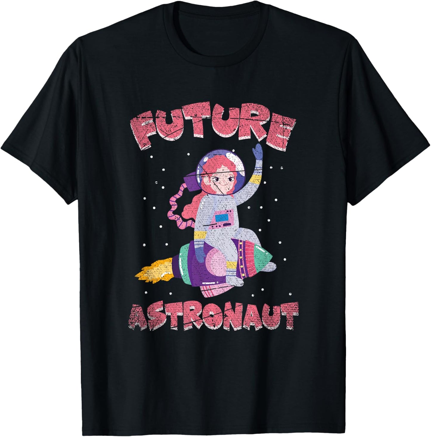 Space Rocket Children's Gift Future Astronaut T-Shirt - T-Shirt | Black