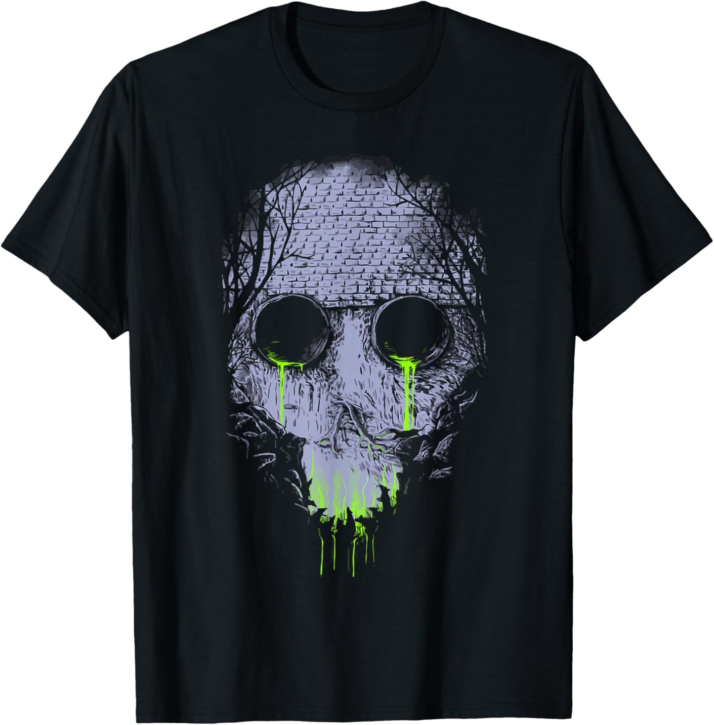 I Love Toxic Skull Waste Protect nature T-Shirt - T-Shirt | Black