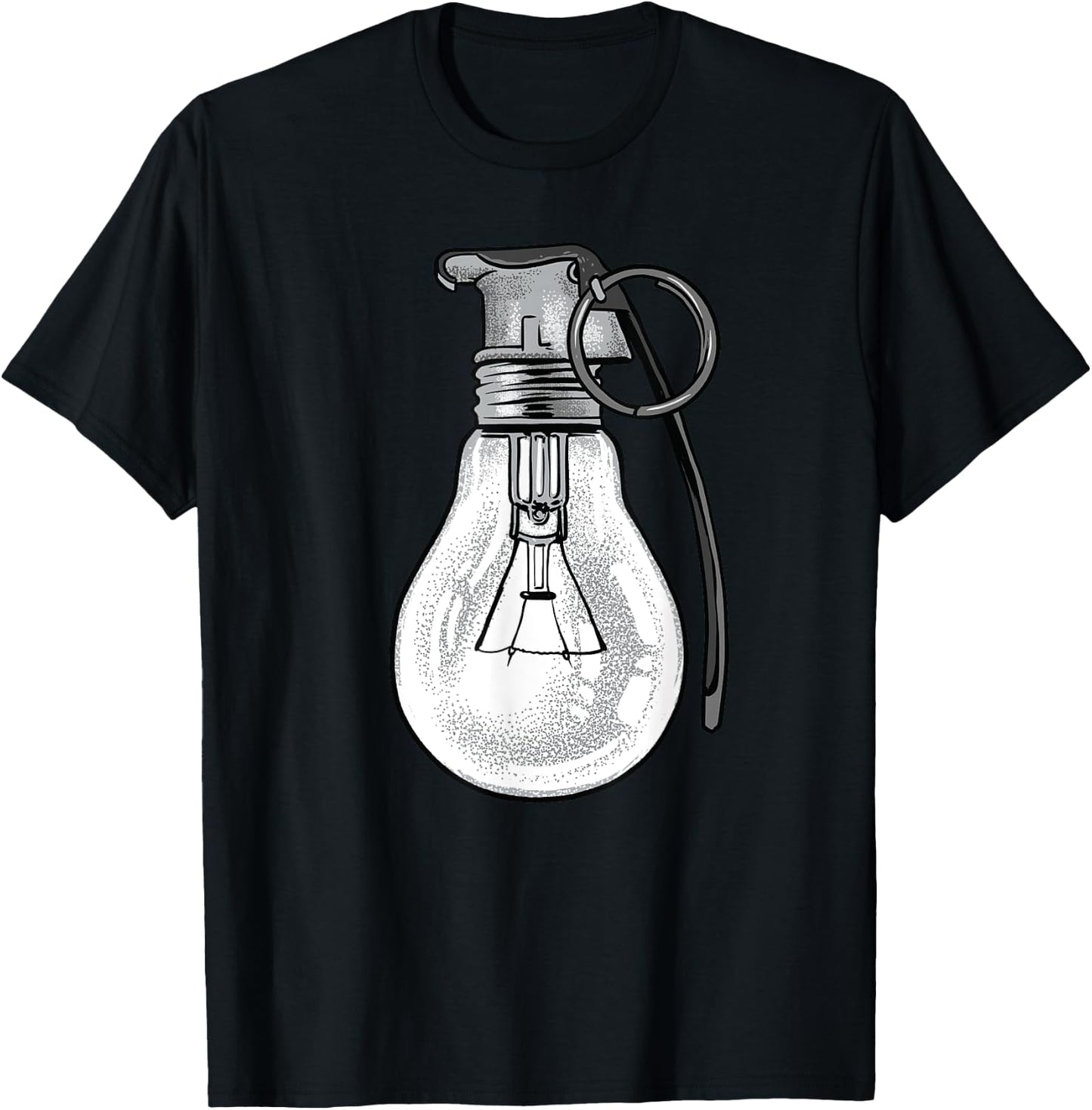 Grenade Shirt Lightbulb Grenade Powerful Ideas Electrician T-Shirt - T-Shirt | Black