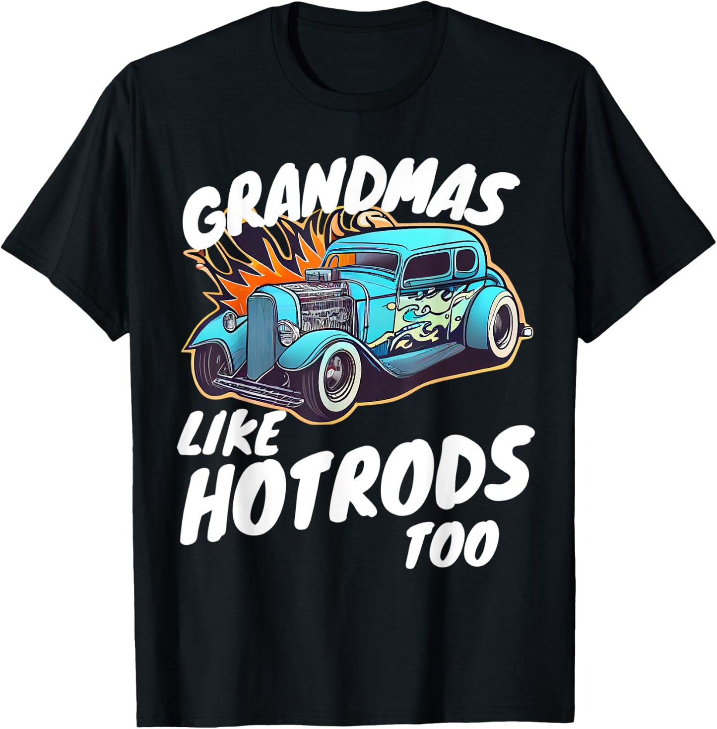 Vintage Hotrod Car Hot rod Grandma Retro T-Shirt - T-Shirt | Black