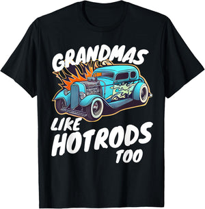 Vintage Hotrod Car Hot rod Grandma Retro T-Shirt - T-Shirt | Black