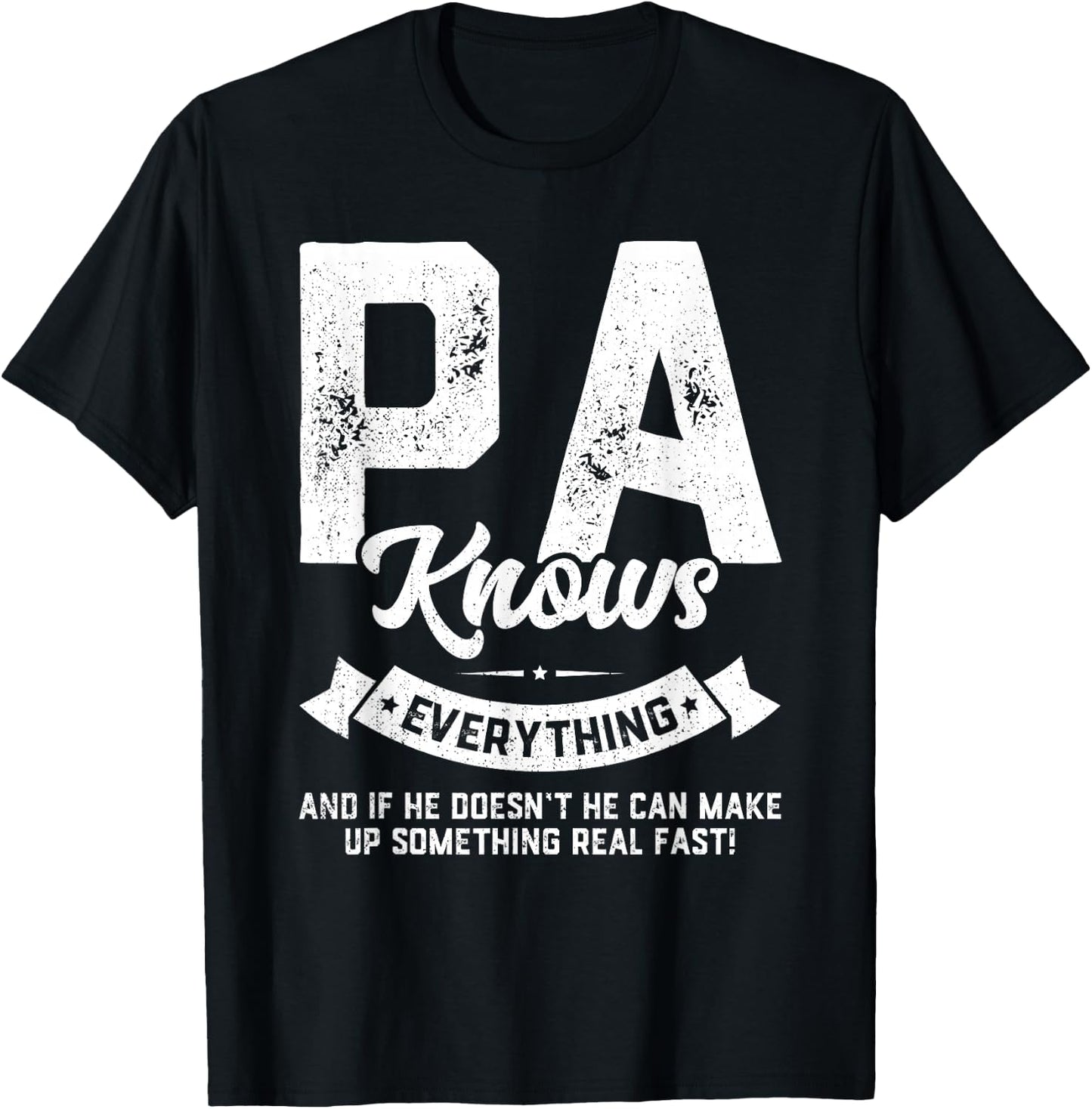 Pa Knows Everything Shirt 60th Gift Funny Father's Day T-Shirt - T-Shirt | Black