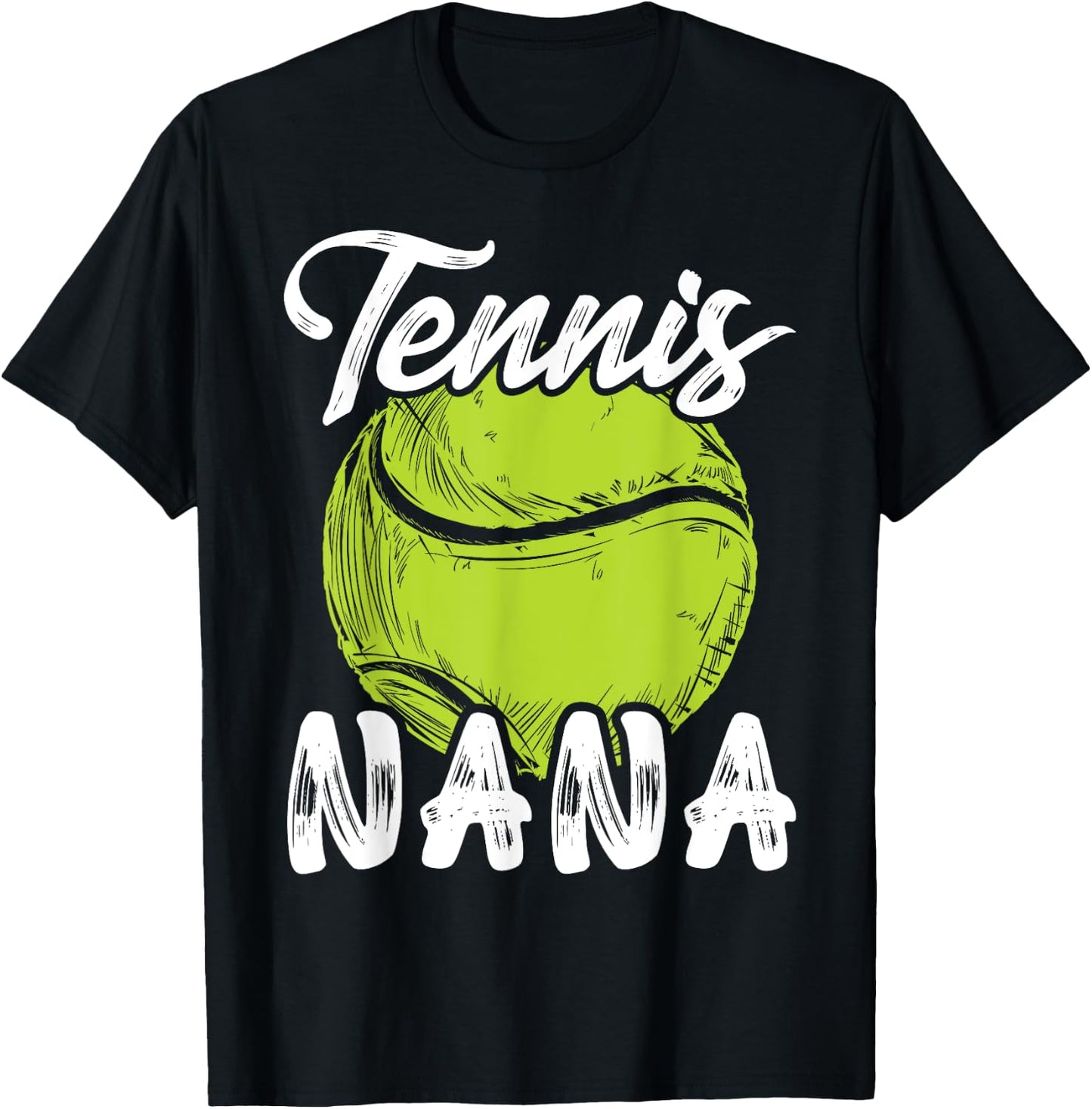 Tennis Nana Women Family Matching Set Tennis Ball Player T-Shirt - T-Shirt | Black