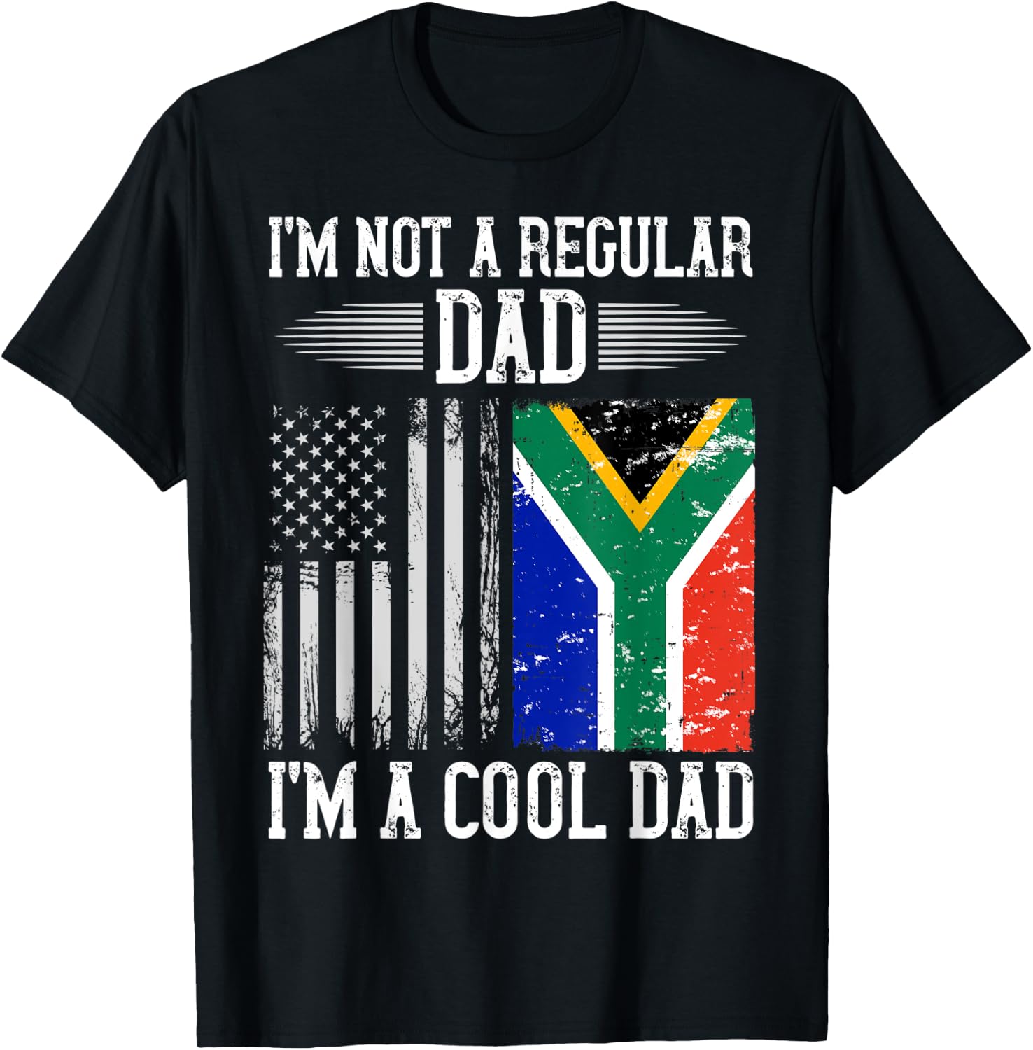 South African American Kenyan Roots Regular Dad T-Shirt - T-Shirt | Black
