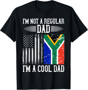 South African American Kenyan Roots Regular Dad T-Shirt - T-Shirt | Black